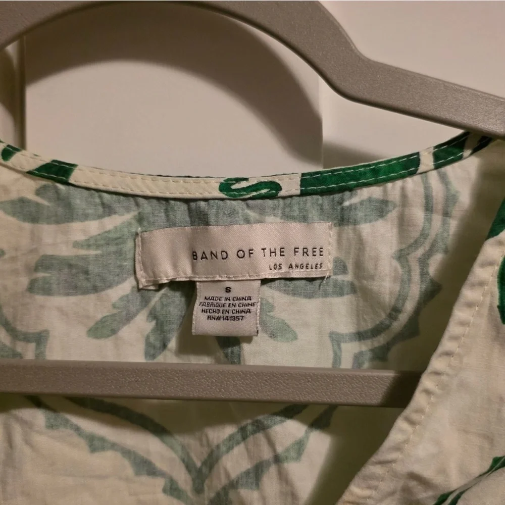 BOTF Green Leaf Print Peplum Women's Top - Picture 4 of 7